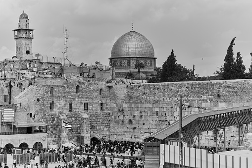 Wailing wall and al aqsa mosque in JerusalemWailing wall and al aqsa mosque in Jerusalem