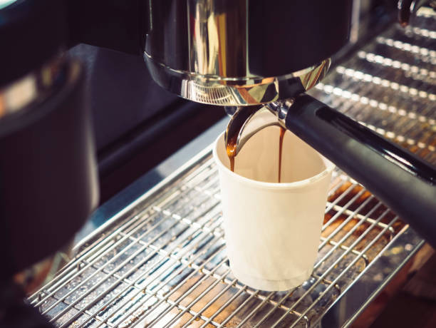 istock Coffee Machine Making Espresso shot Cafe Restaurant 682081672