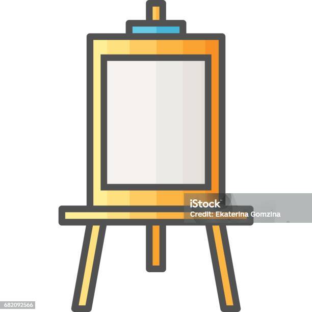 Simple Artistic And Hobby Vector Flat icon Drawing Easel For Painting Flat  Style Icon 48x48 Pixel Perfect Stock Illustration - Download Image Now -  iStock