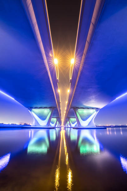 istock Long exposure of Garhoud bridge from underneath. 682107364