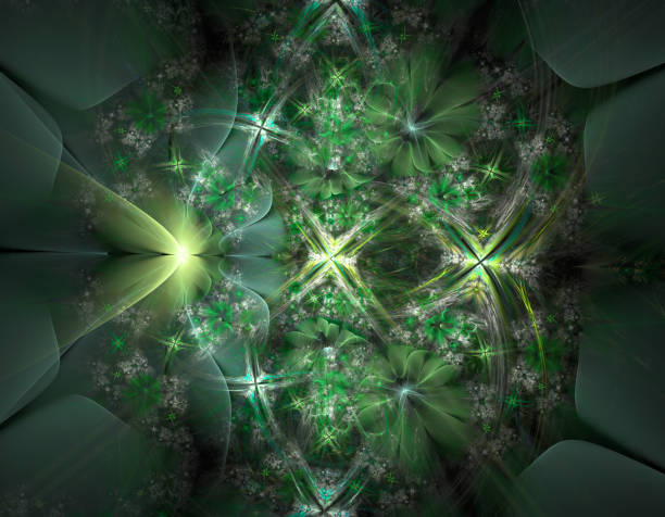 Colorful abstract fractal illustration for creative design