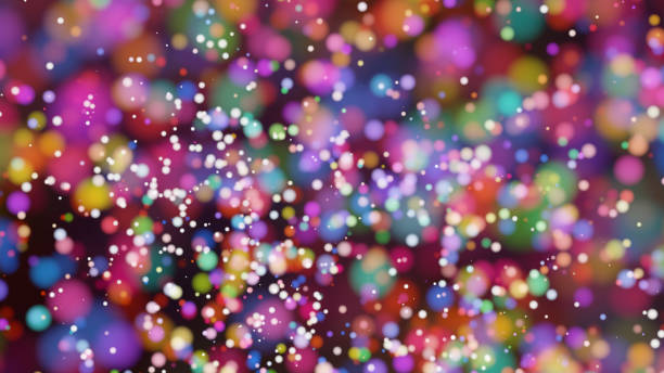 istock Beautiful colorful bokeh blurred background defocused lights 682114824