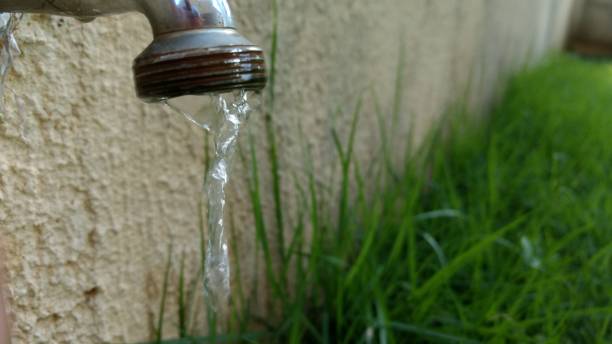 istock Garden Tap with Clean Water Flowing 682118832