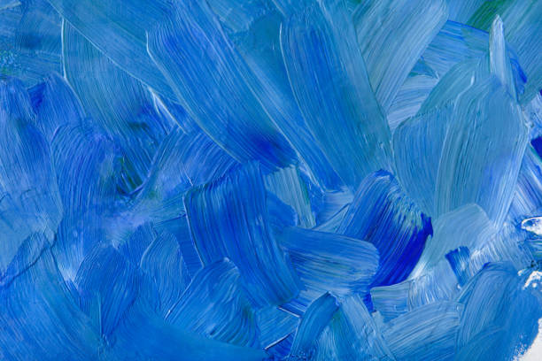 istock Oil paint texture, abstract blue background 682123216