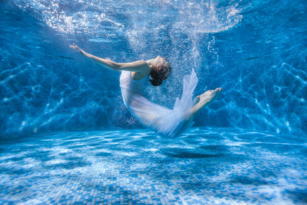 istock Woman is a mermaid underwater. 682126244