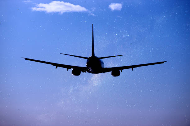 istock Landing in evening, stars visible 682126704