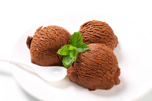 istock Scoops of chocolate ice cream 682133038