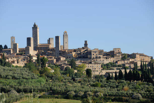 Panorama de San Gimignano - Siena - Itália - foto de acervo