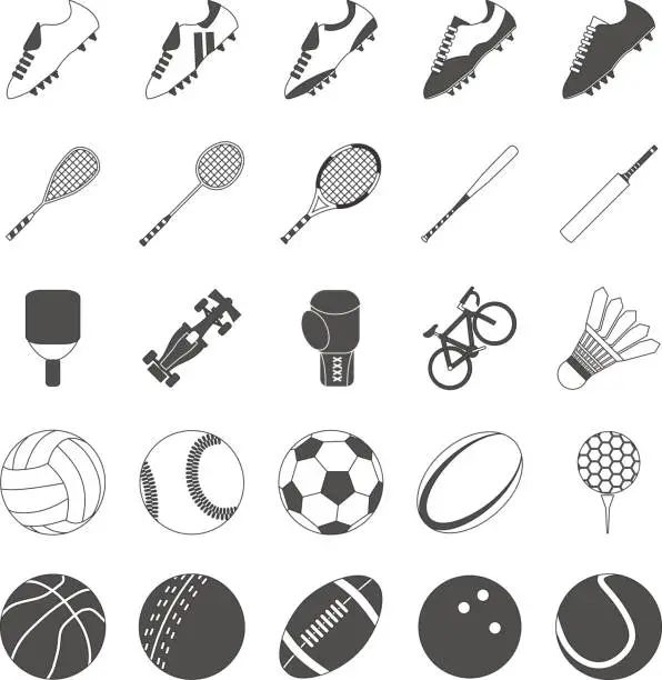 Vector illustration of Sports Vector Pack for Symbols and Icons