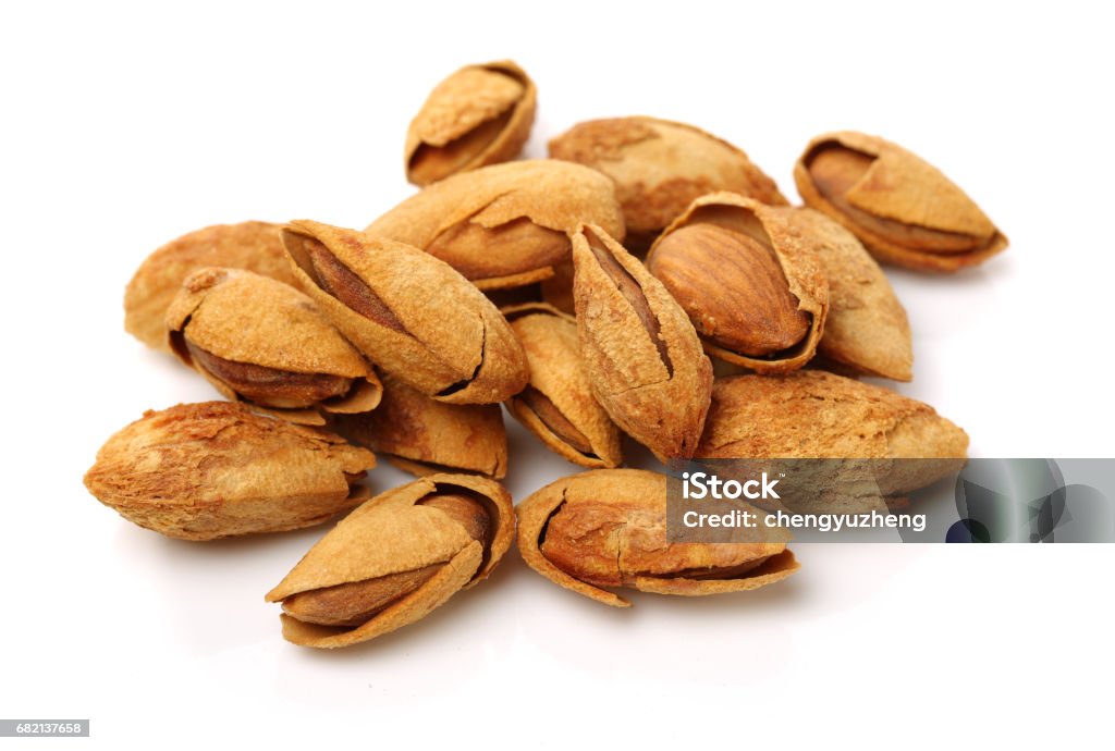 Plum Kernel Apricot Kernel Plum Kernelsisolated On White Background Stock Photo ...