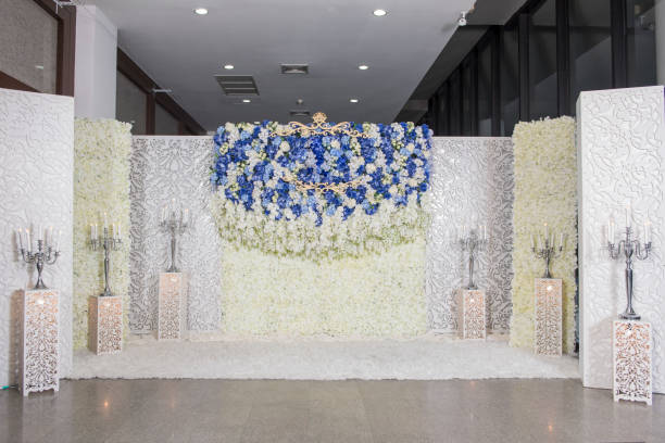 istock wedding backdrop with flower and wedding decoration 682140786