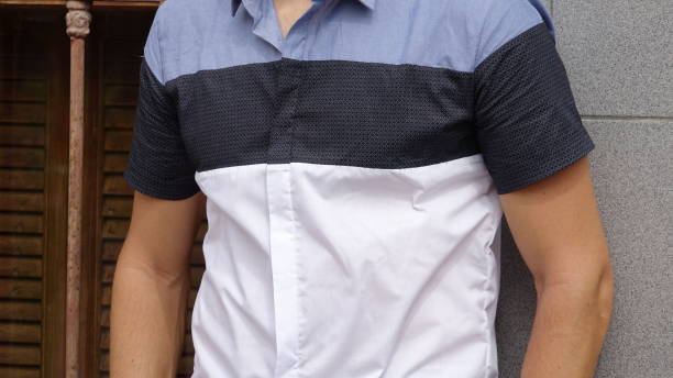 istock Male Torso Casual Shirt 682144314