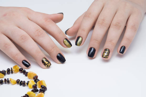 istock Hands and natural nails, ideal clean manicure. Decorated with stylish elements 682147742
