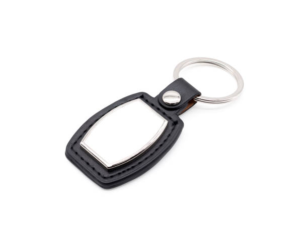 istock Blank leather key chain on isolated background with clipping path. 682151396