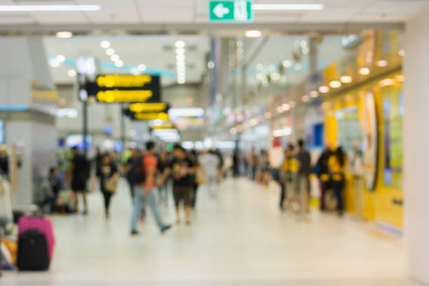 istock Blur background : Terminal Departure Check-in at airport 682151916