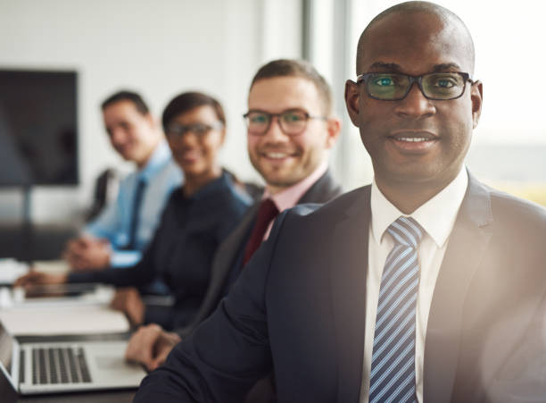 istock Friendly confident African businessman 682154480