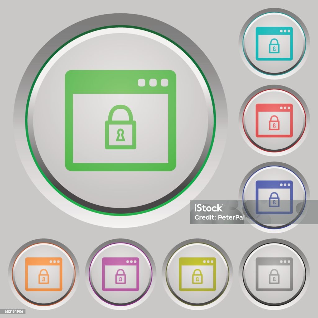 Lock Button Download Lock Application Push Buttons Stock Illustration - Download Image Now ...