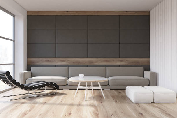 istock Living room with massage chair, gray 682162244