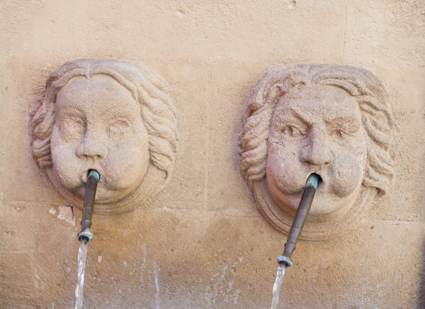 istock Two medieval drinking fountains in Aix-en-Provence 682168338