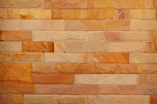 istock Pattern of rough sandstone wall texture for background and design. 682173002