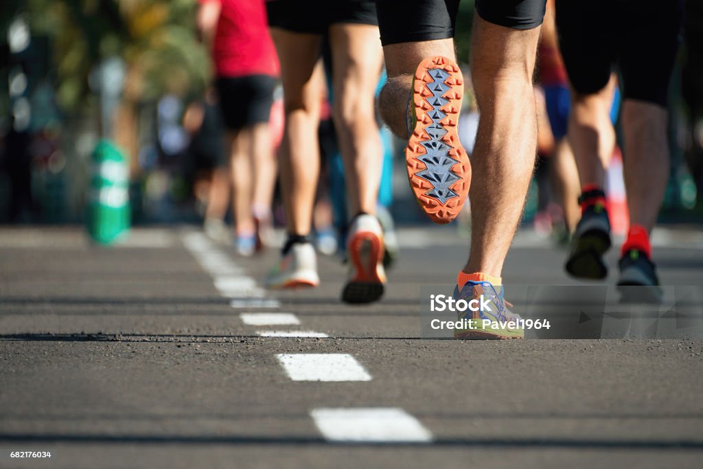 Corrida de maratona - Foto de stock de Maratona royalty-free