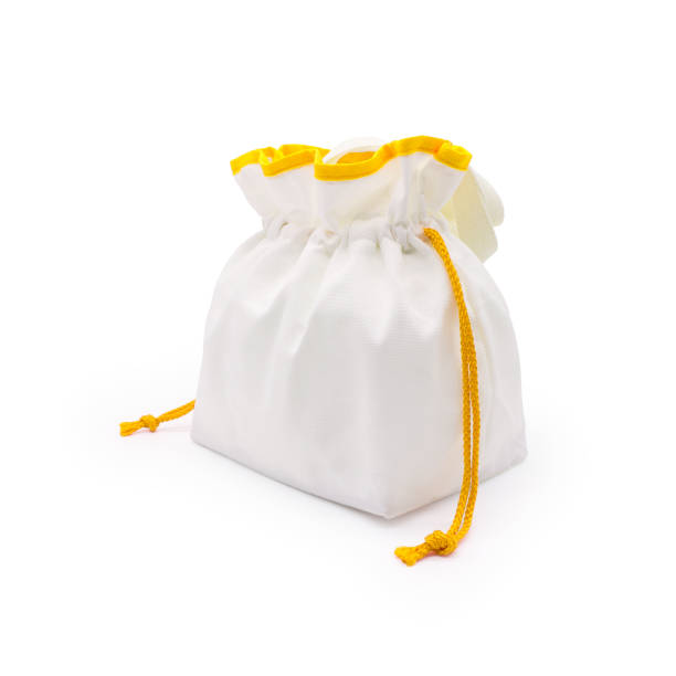 istock Fabric pouch or picnic bag isolated background with clipping path. 682179804