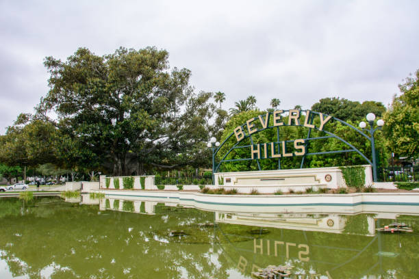 Beverly Hills sign in Los Angeles, California stock photo
