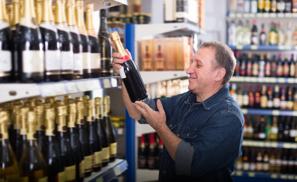 istock Portrait of man buying a wine 682196882