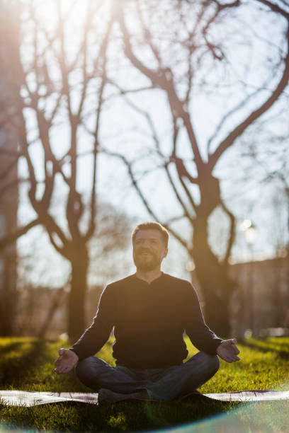 istock Meditation in city life conditions 682197230
