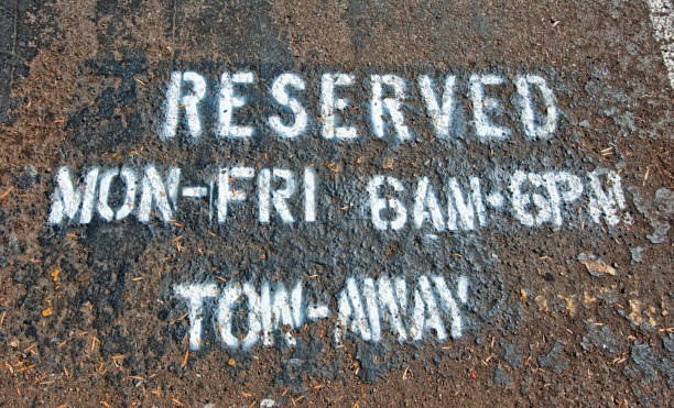 istock Reserved sign painted on ground 682201000