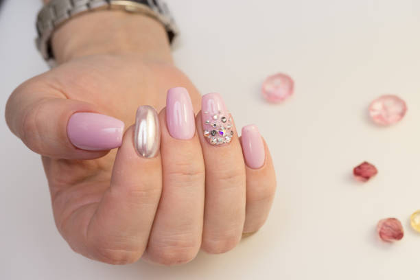 istock Attractive women's hands. Natural nails with beautiful manicure. 682204848