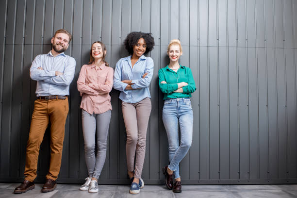 istock Coworkers on the wall background 682213058