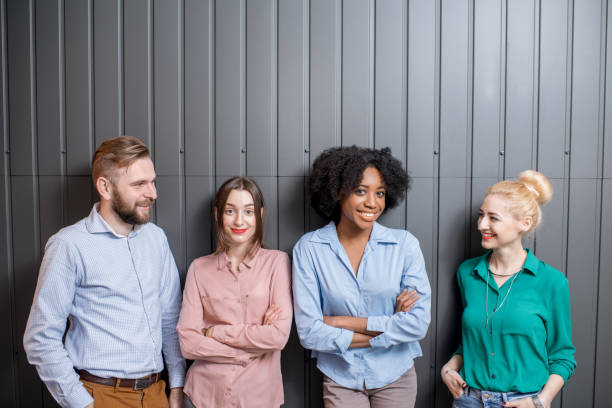 istock Coworkers on the wall background 682213188