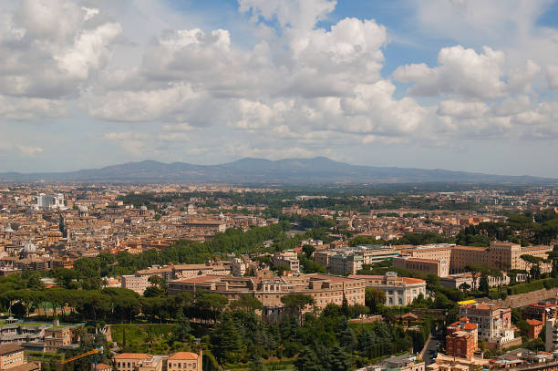 istock Cityscape of Rome with mountains range 682228720