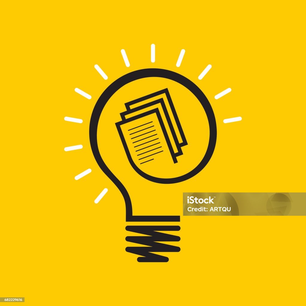 Idea and knowledge concept design Light bulb on book Education stock vector