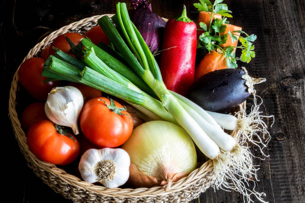 istock Fresh Organic Vegetables in Water Drops Close Up 682229894