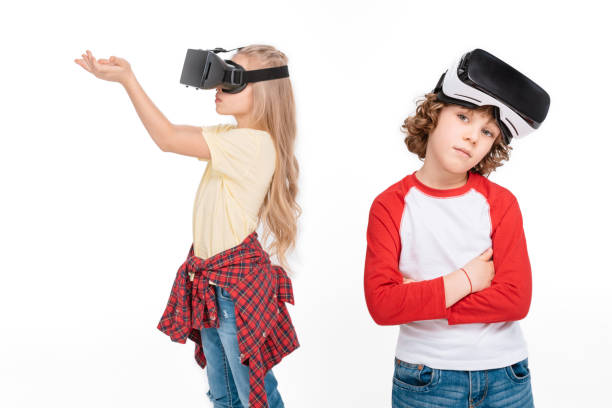 istock Friends in virtual reality headsets 682230522