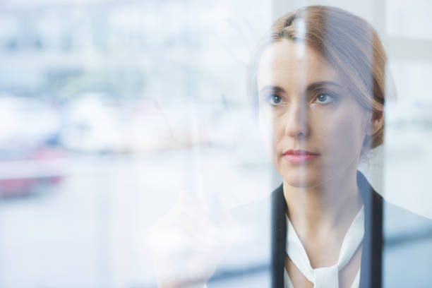 istock Pensive blonde businesswoman 682230756