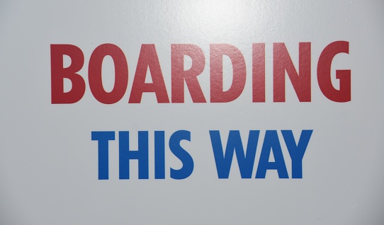 boarding  sign , Miami Florida
