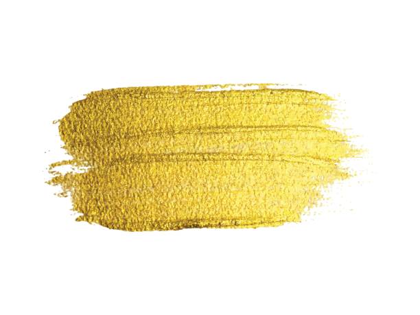 istock Vector gold paint smear stroke stain set. Abstract gold glittering textured art illustration. 682237232