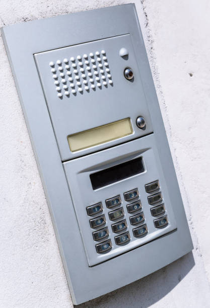 istock Video intercom in the entry of building 682239936