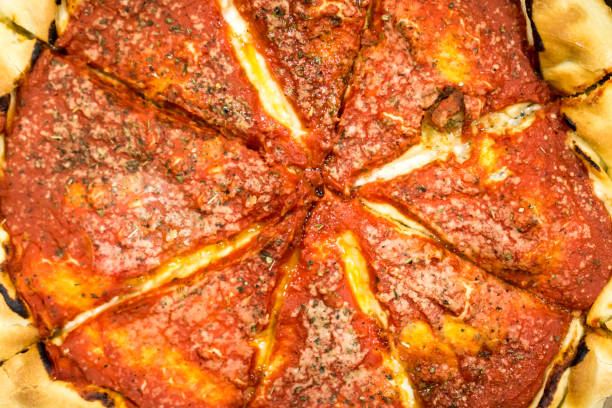 istock Deep Dish Pizza Photo From Above 682251942