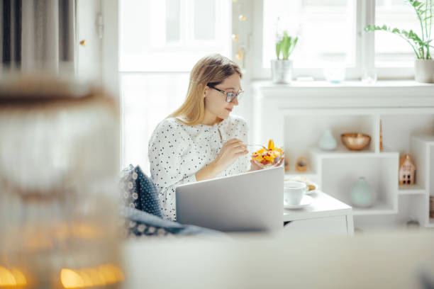 istock Young woman at home 682254722