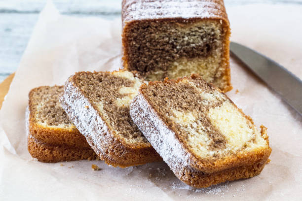 istock Homemade chocolate marble cake Zebra 682257444