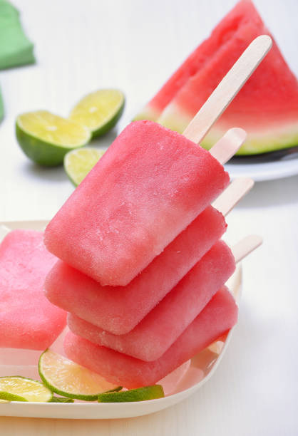 istock Ice cream from frozen watermelon 682257528