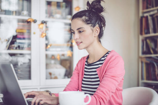 istock Young woman at home 682258142