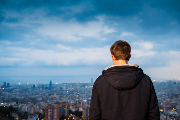 istock Young teenager watching city views 682264898