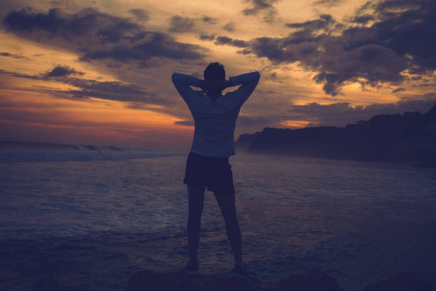 istock Man enjoying on the beach. 682265438