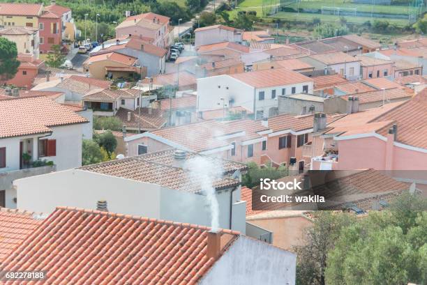 Rooftops In Italy On Sardinien Stock Photo - Download Image Now - Built Structure, City, Close-up