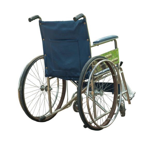 istock Old wheel chair isolated on white background. 682280218